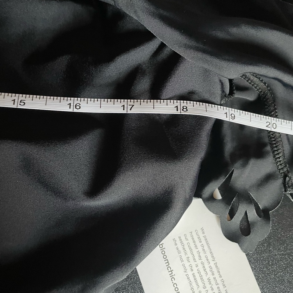 Black Lace Trim Swim Top - Picture 8 of 11